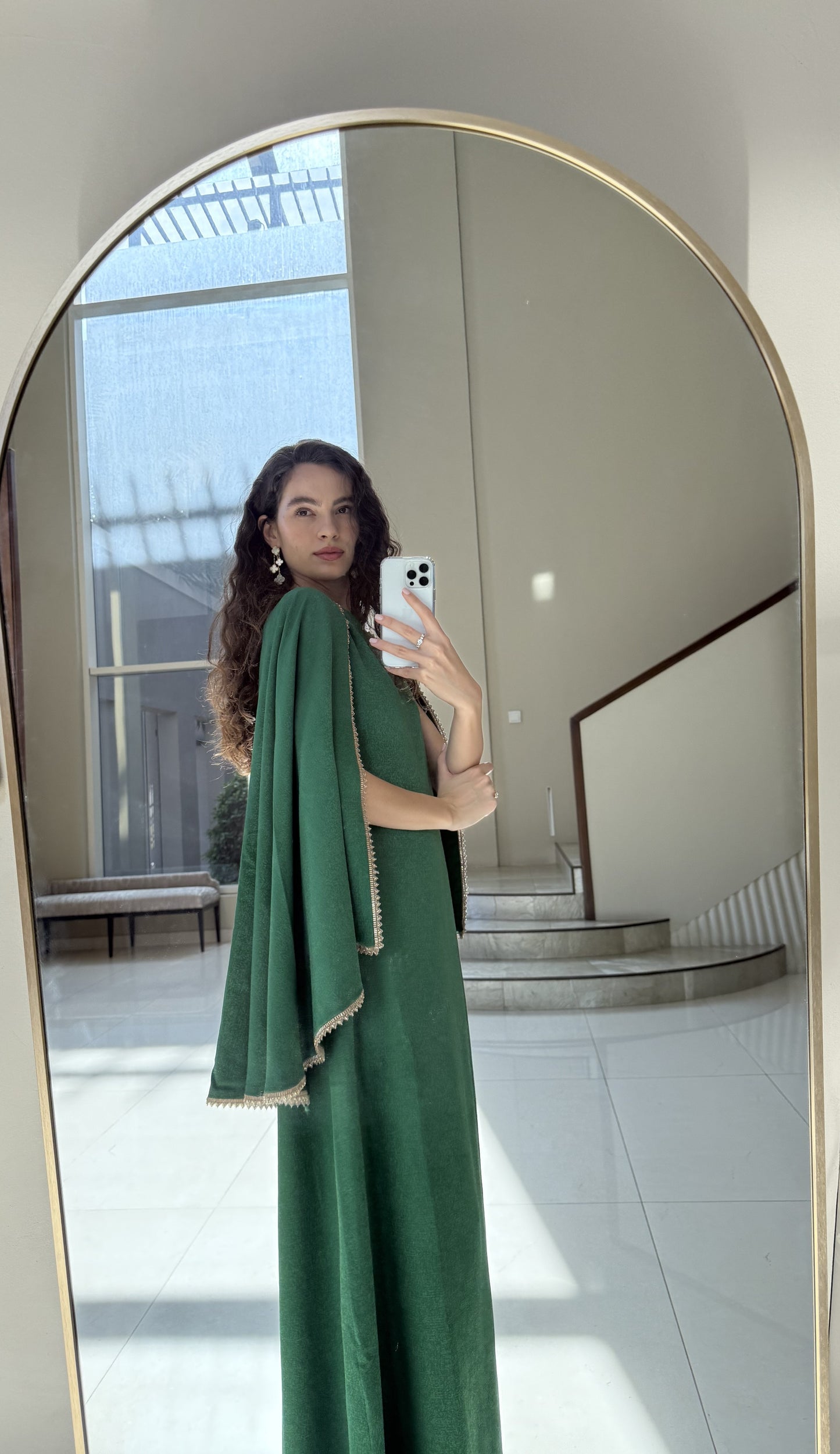 Ascia Cape Kaftan - Green