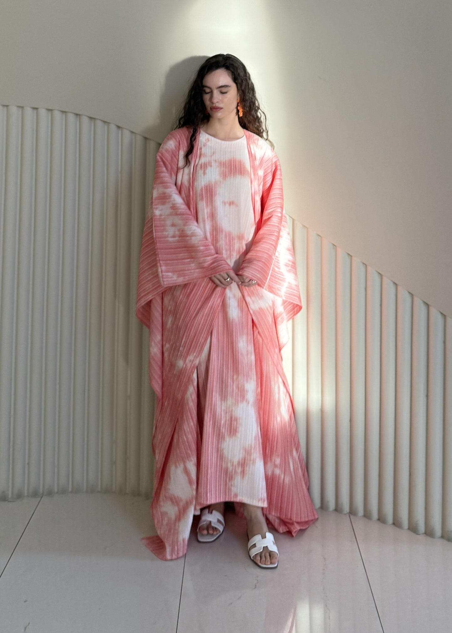 Hasna 2 piece Kaftan - Orange