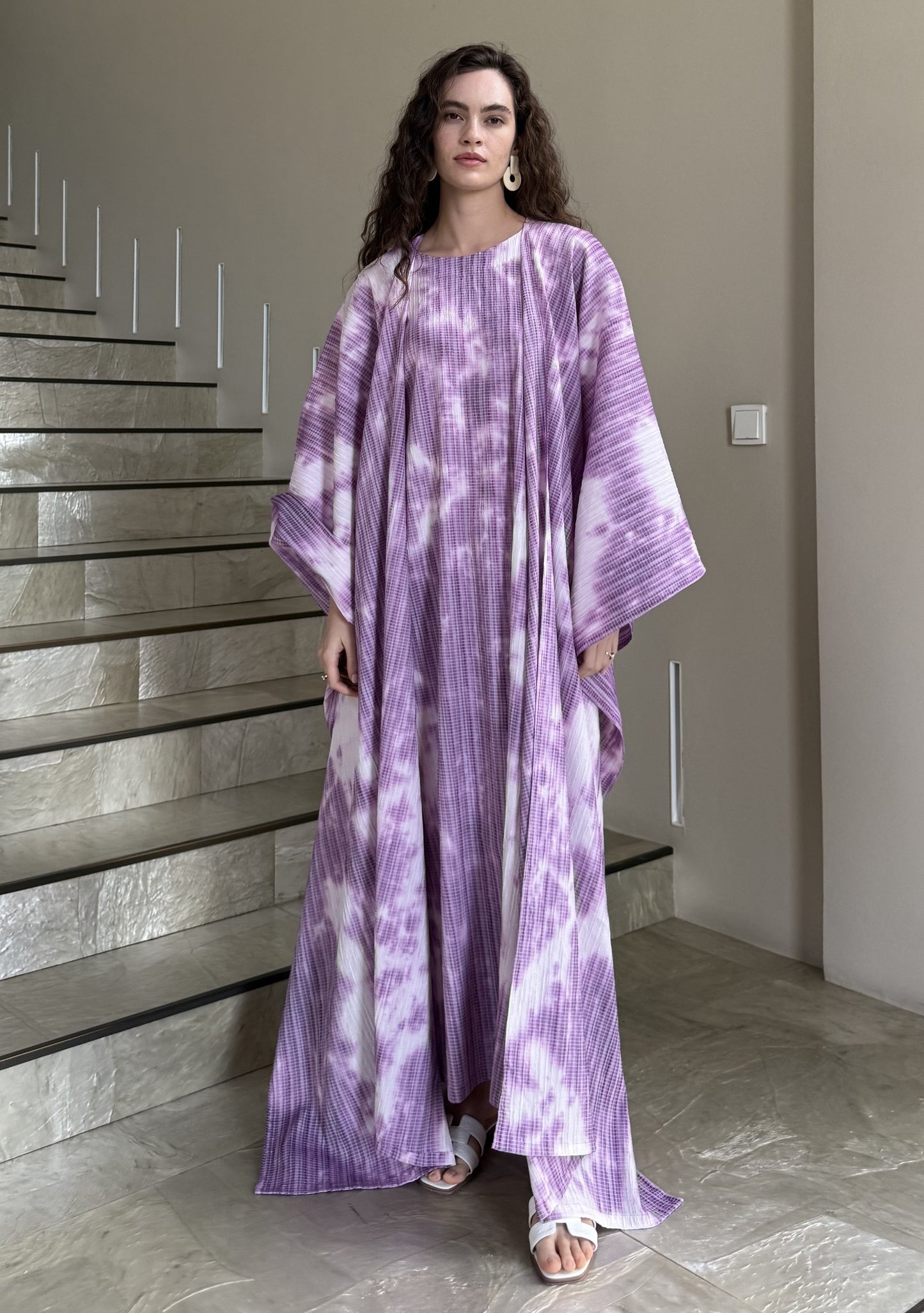 Hasna 2 piece Kaftan - Purple