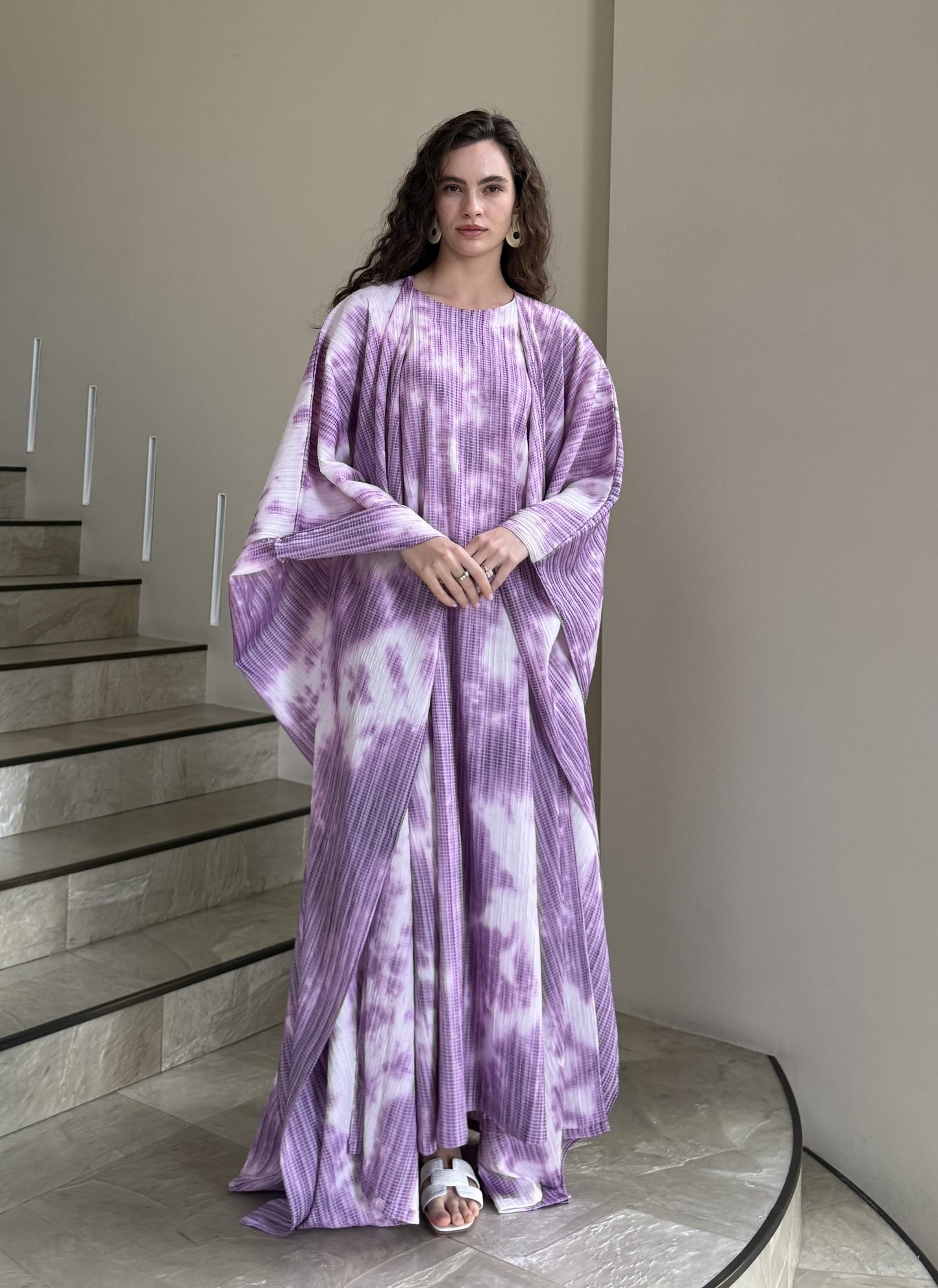 Hasna 2 piece Kaftan - Purple