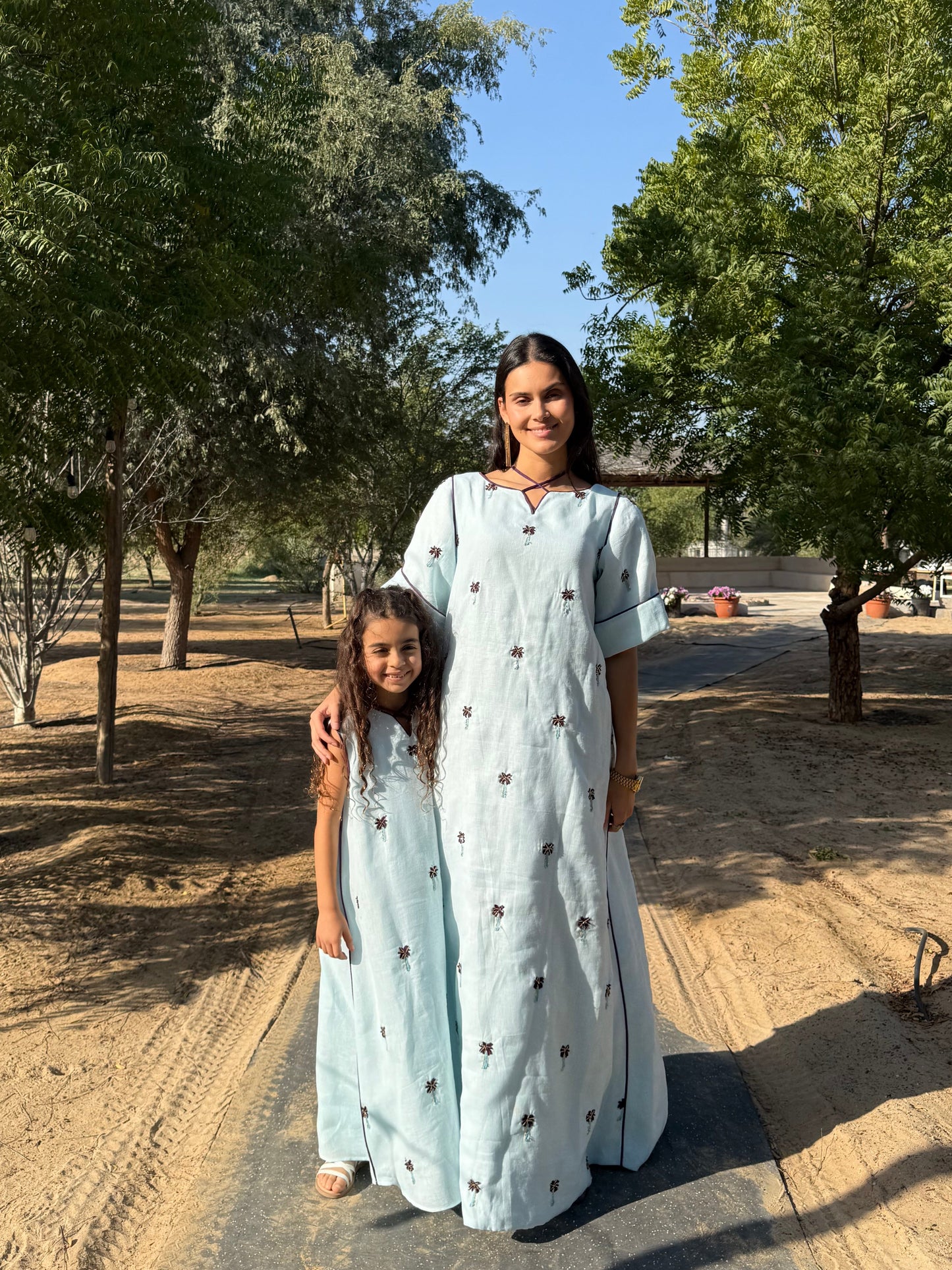 Luna Kids Kaftan - Blue - PREORDER ONLY (DELIVERY in 14 days) (التسليم بعد 14 أيام)