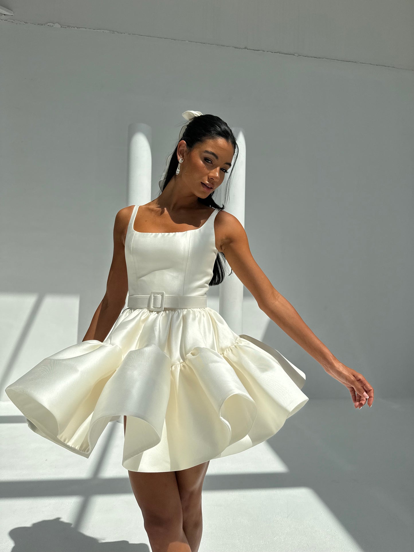 White Short Dress - EDS019A