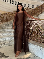 Brown Corset dress w/ Abaya