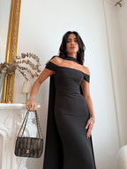 Black Shawl Dress