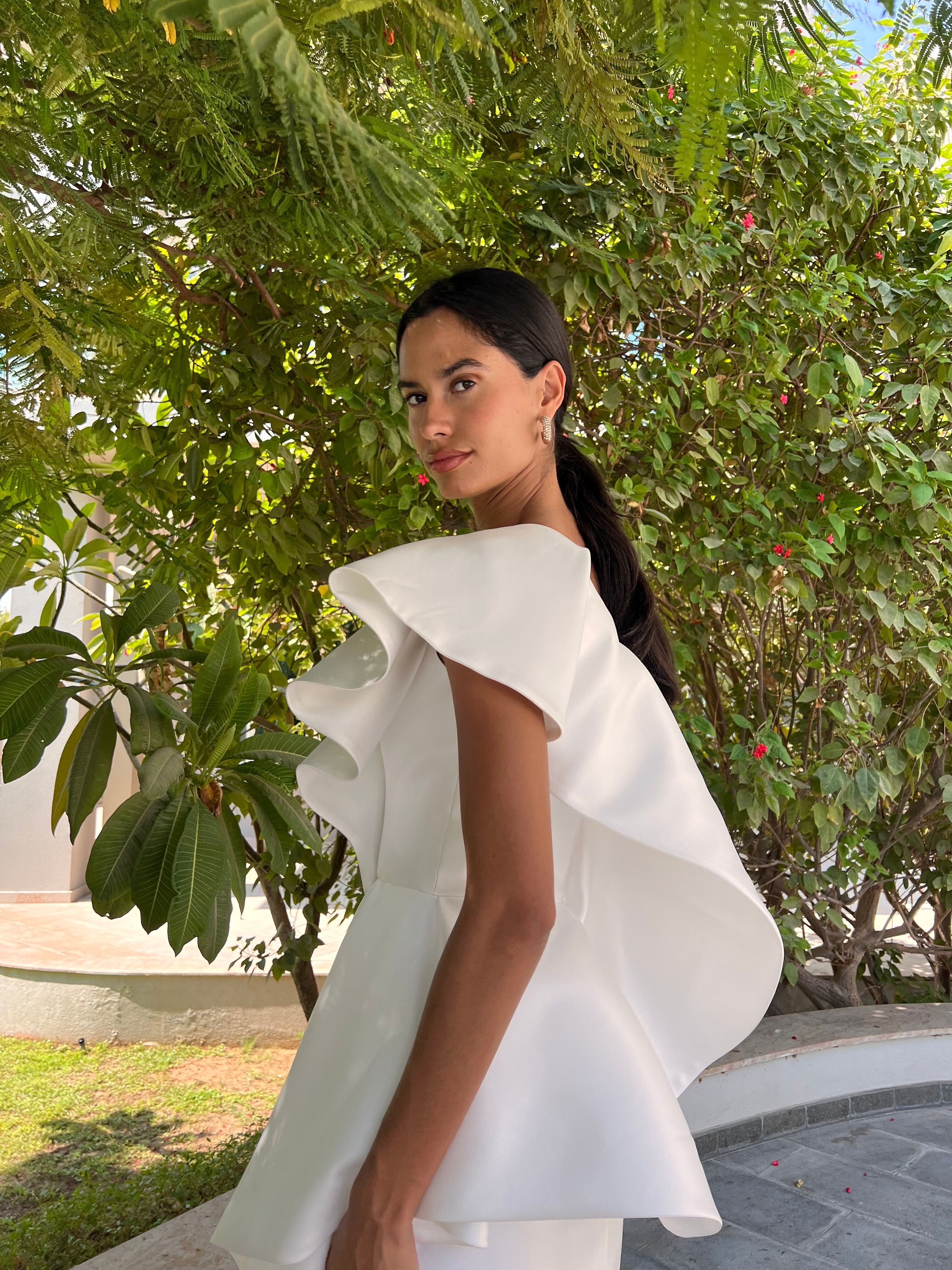 White Frill Dress