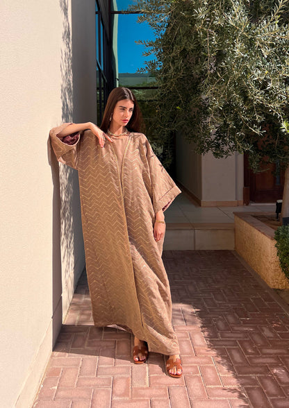 Rajah Kaftan Set - Brown