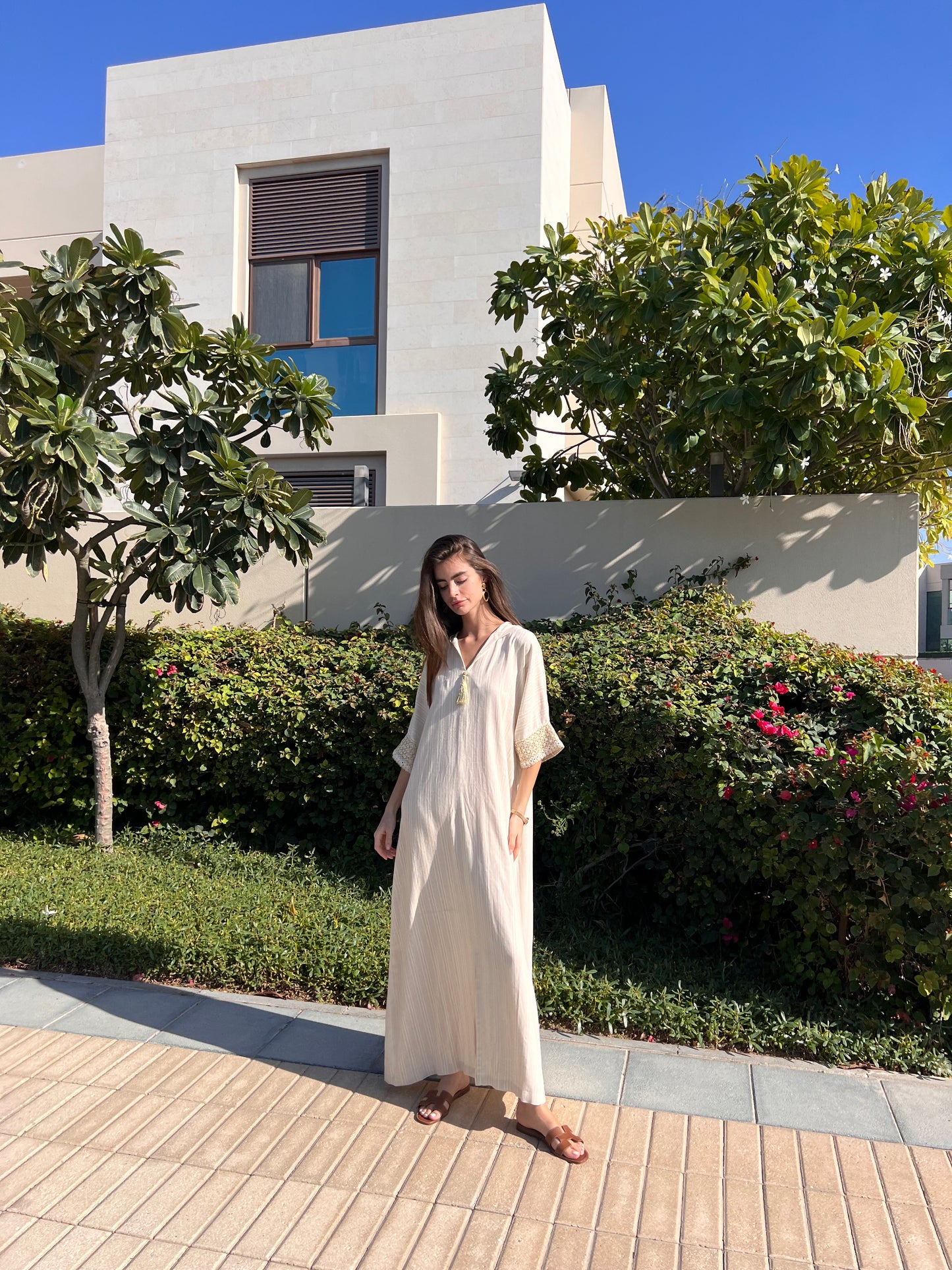 Tasneem Linen Kaftan