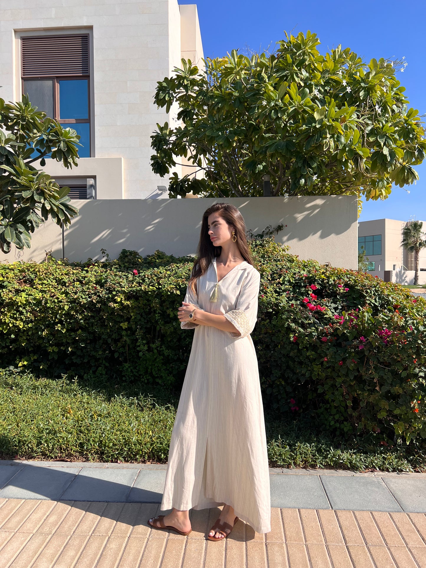 Tasneem Linen Kaftan