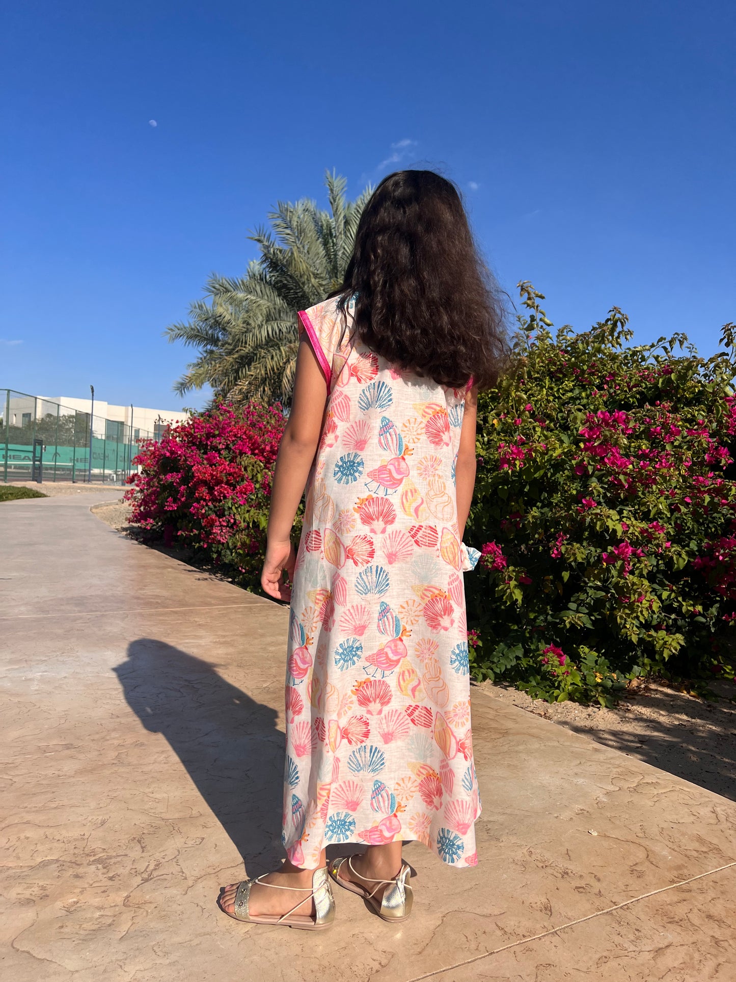 Pink Seashell Kaftan - Kids