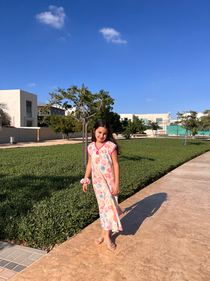 Pink Seashell Kaftan - Kids