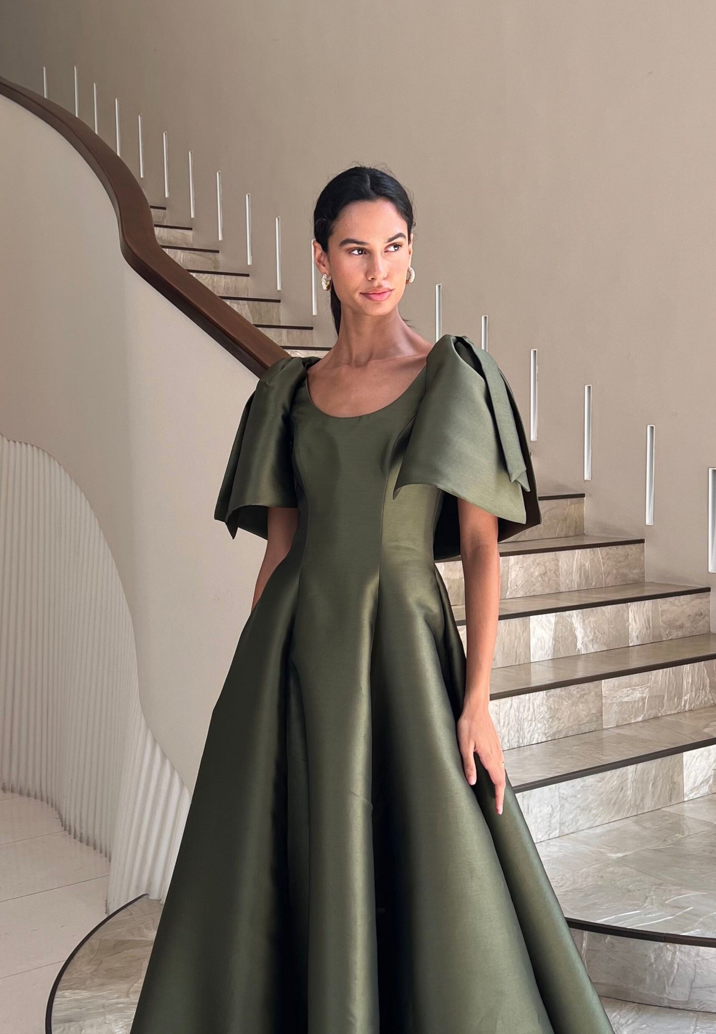 OLIVE GREEN DRESS