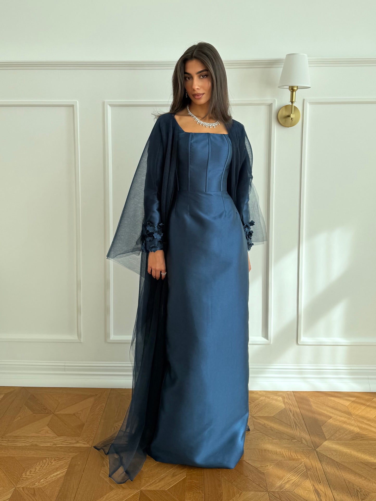 Ghazal Dress with Abaya - Navy Blue