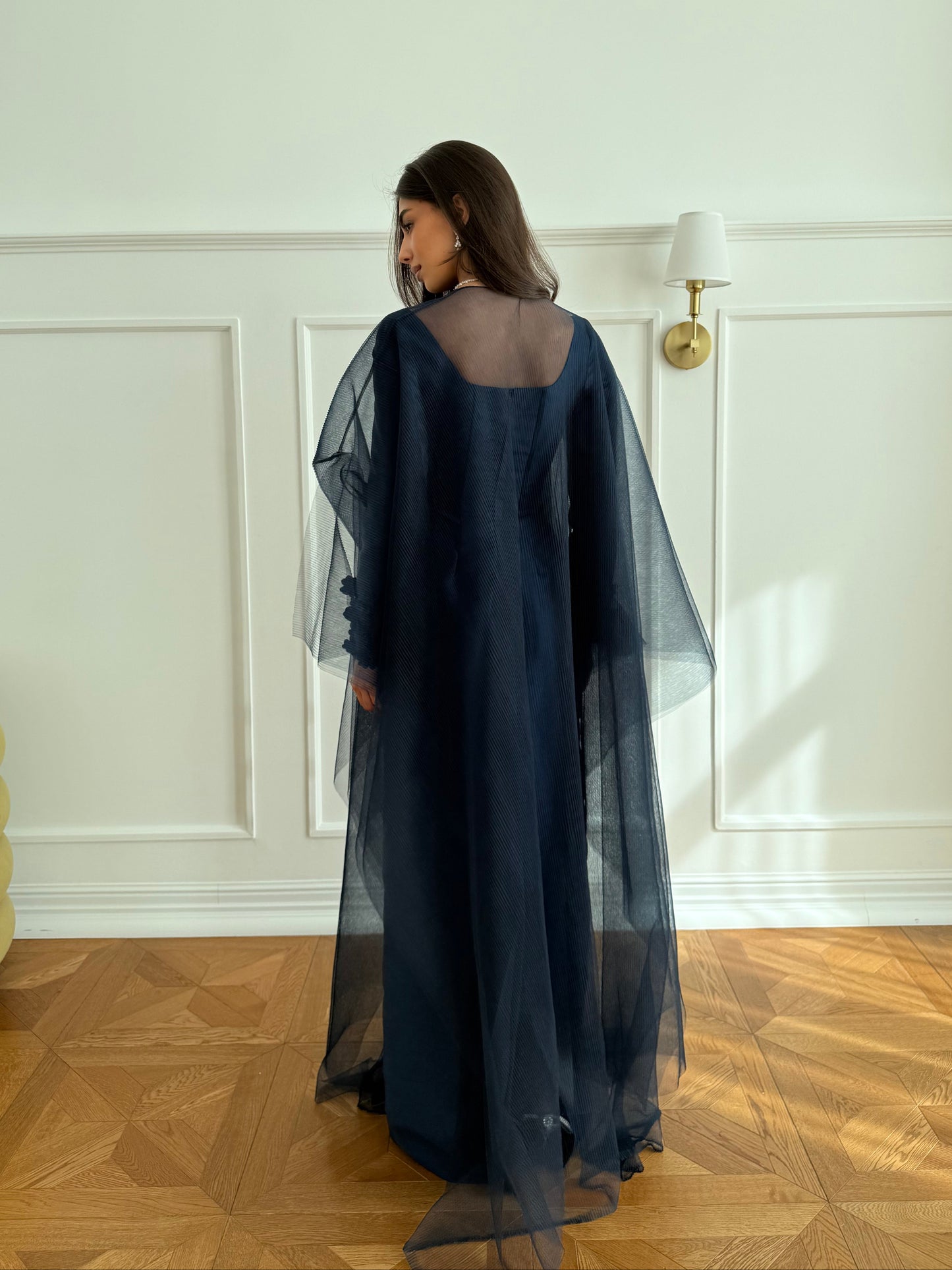 Ghazal Dress with Abaya - Navy Blue