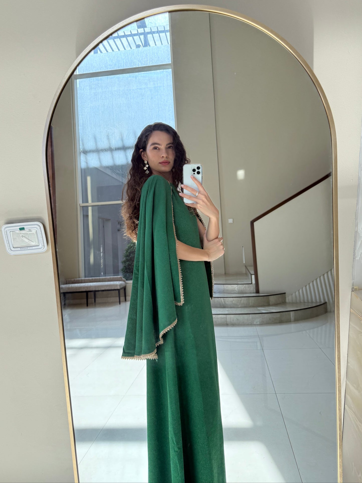 Ascia Cape Kaftan - Green