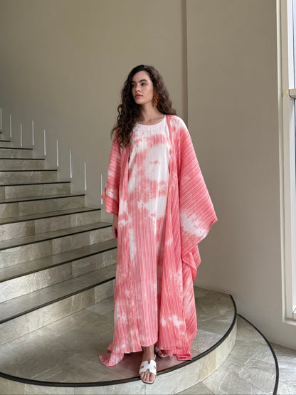 Hasna 2 piece Kaftan - Orange