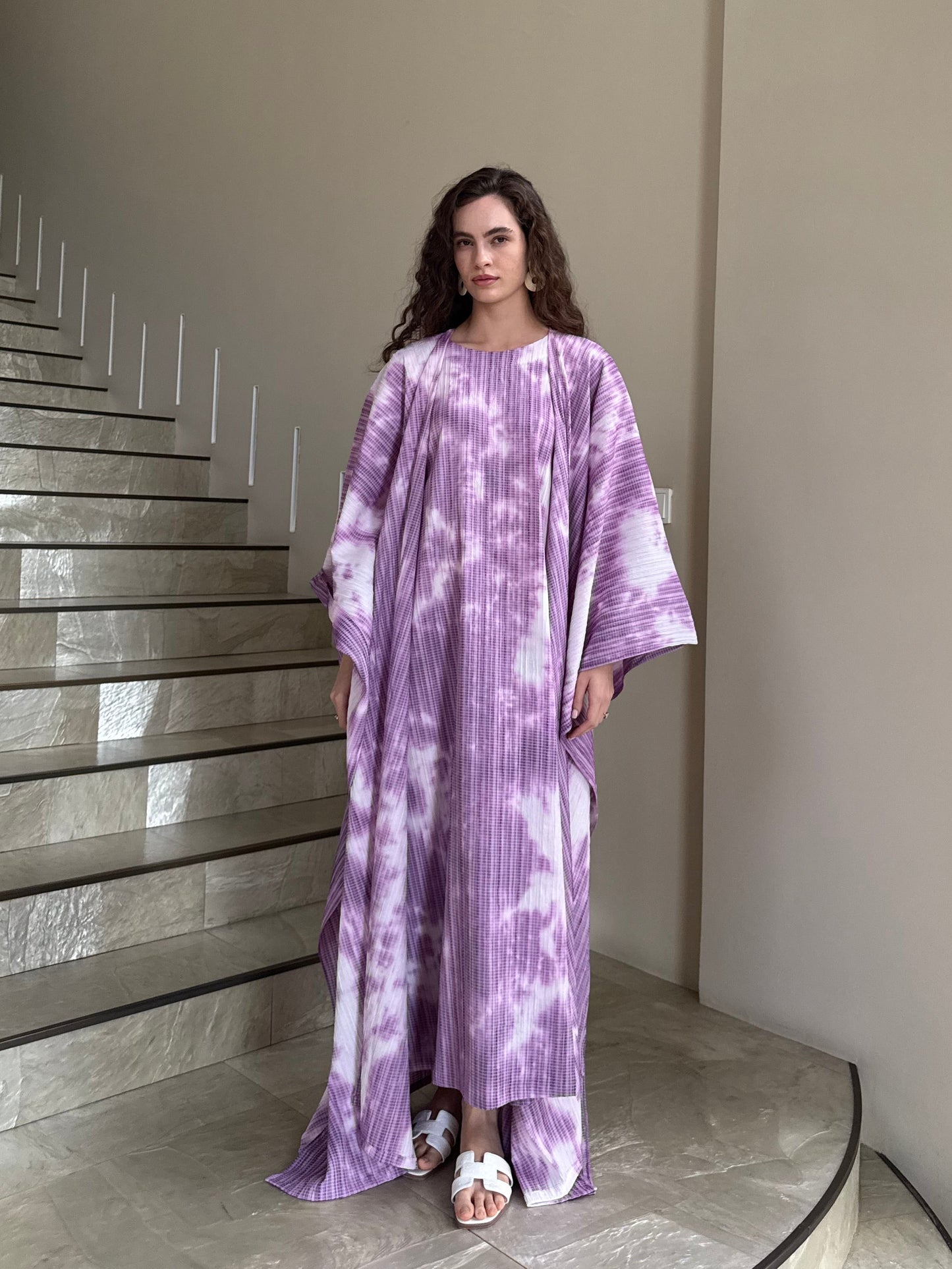 Hasna 2 piece Kaftan - Purple