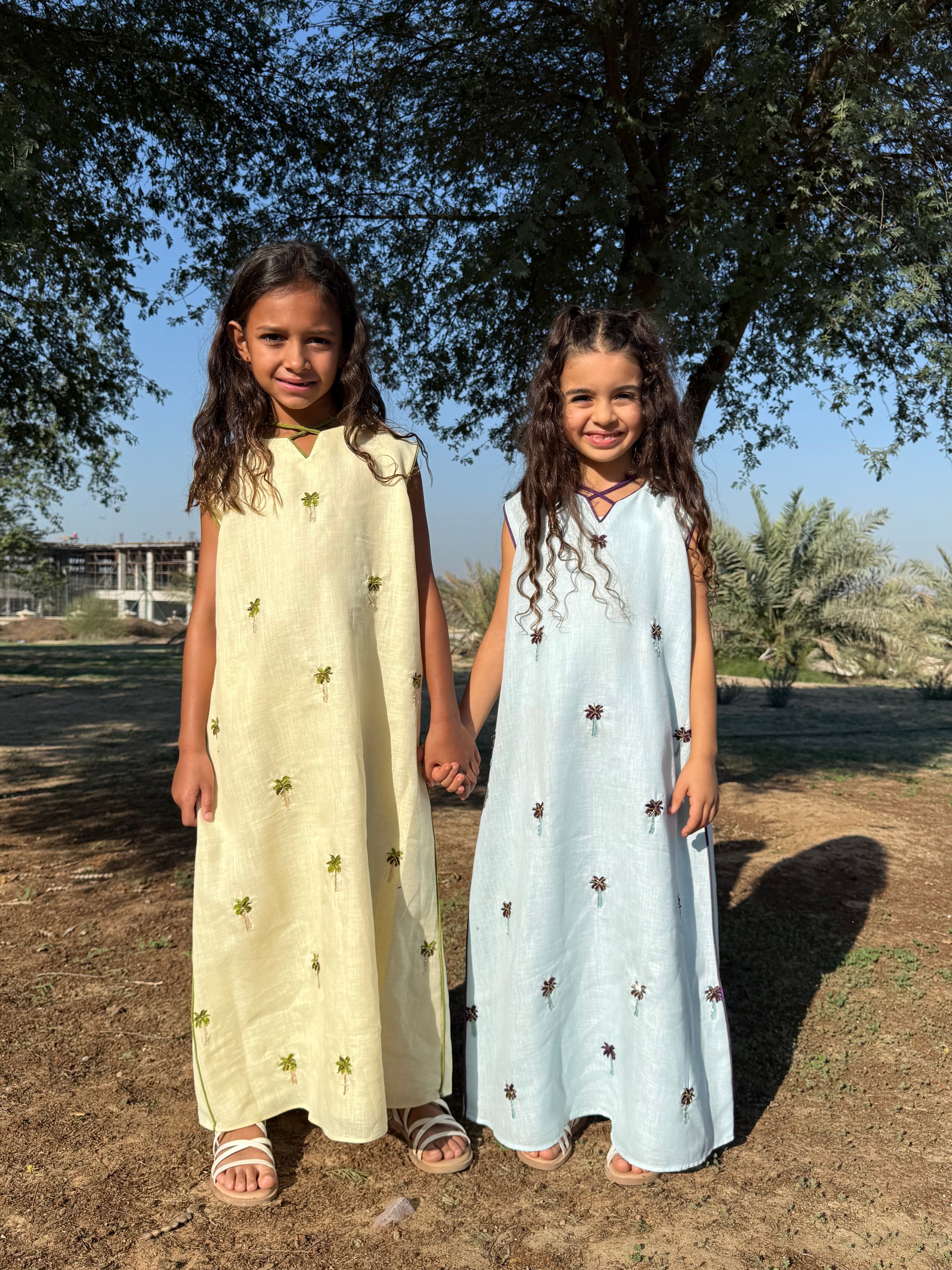 قفطان أطفال لونا - أصفر