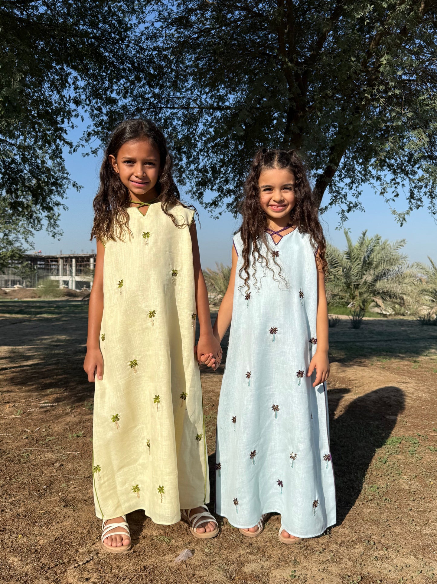 Luna Kids Kaftan - Blue - PREORDER ONLY (DELIVERY in 14 days) (التسليم بعد 14 أيام)