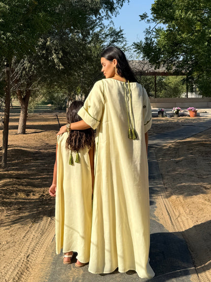 Luna Kids Kaftan- Yellow