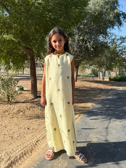 Luna Kids Kaftan- Yellow