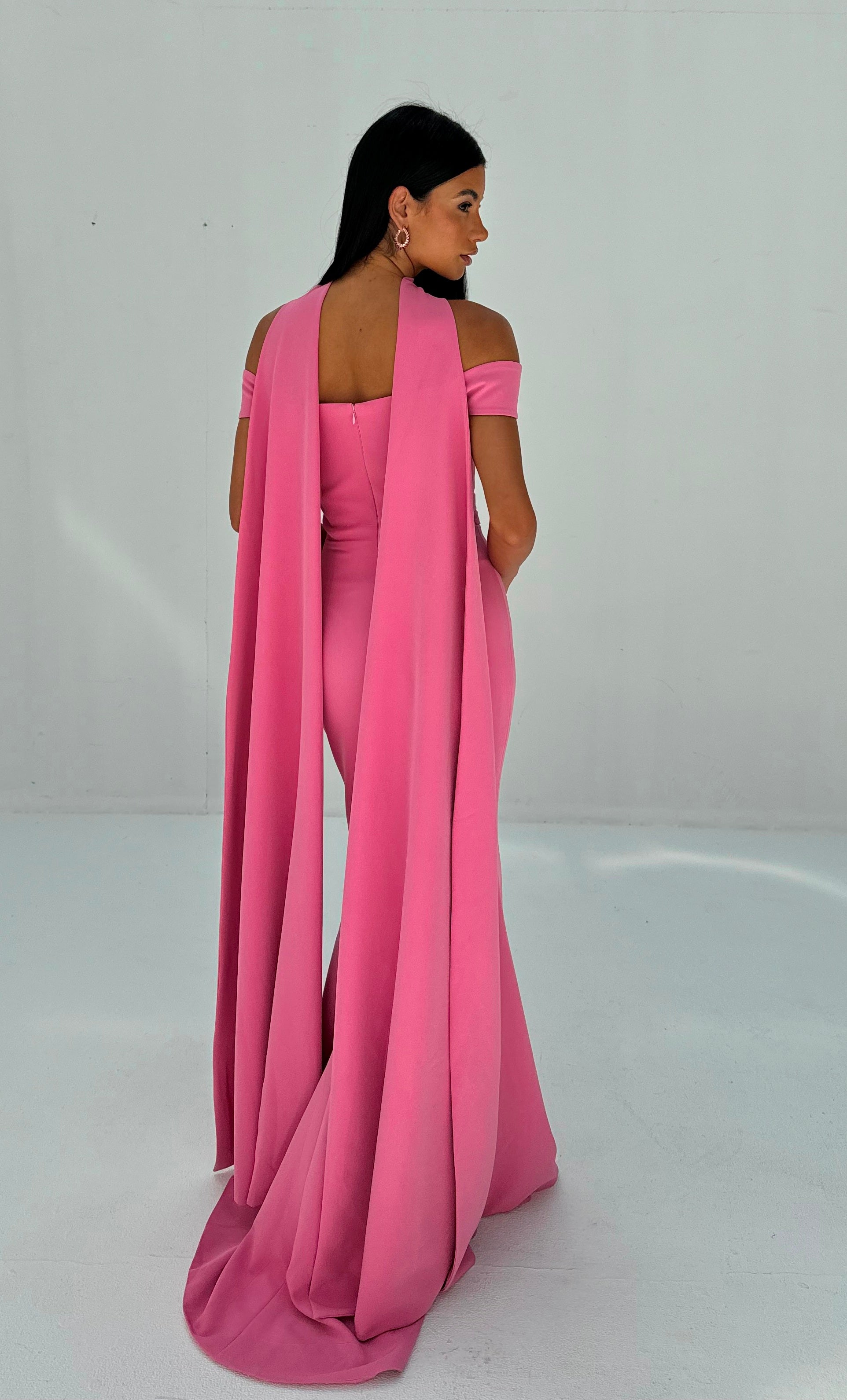 Pink Shawl Dress - EDS024