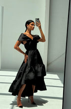 Black Off Shoulder Dress - EDS020A