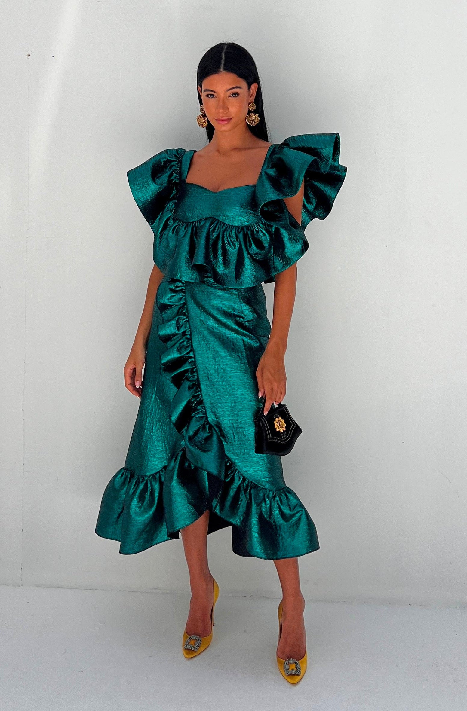 Green Brocade Set - EDS033