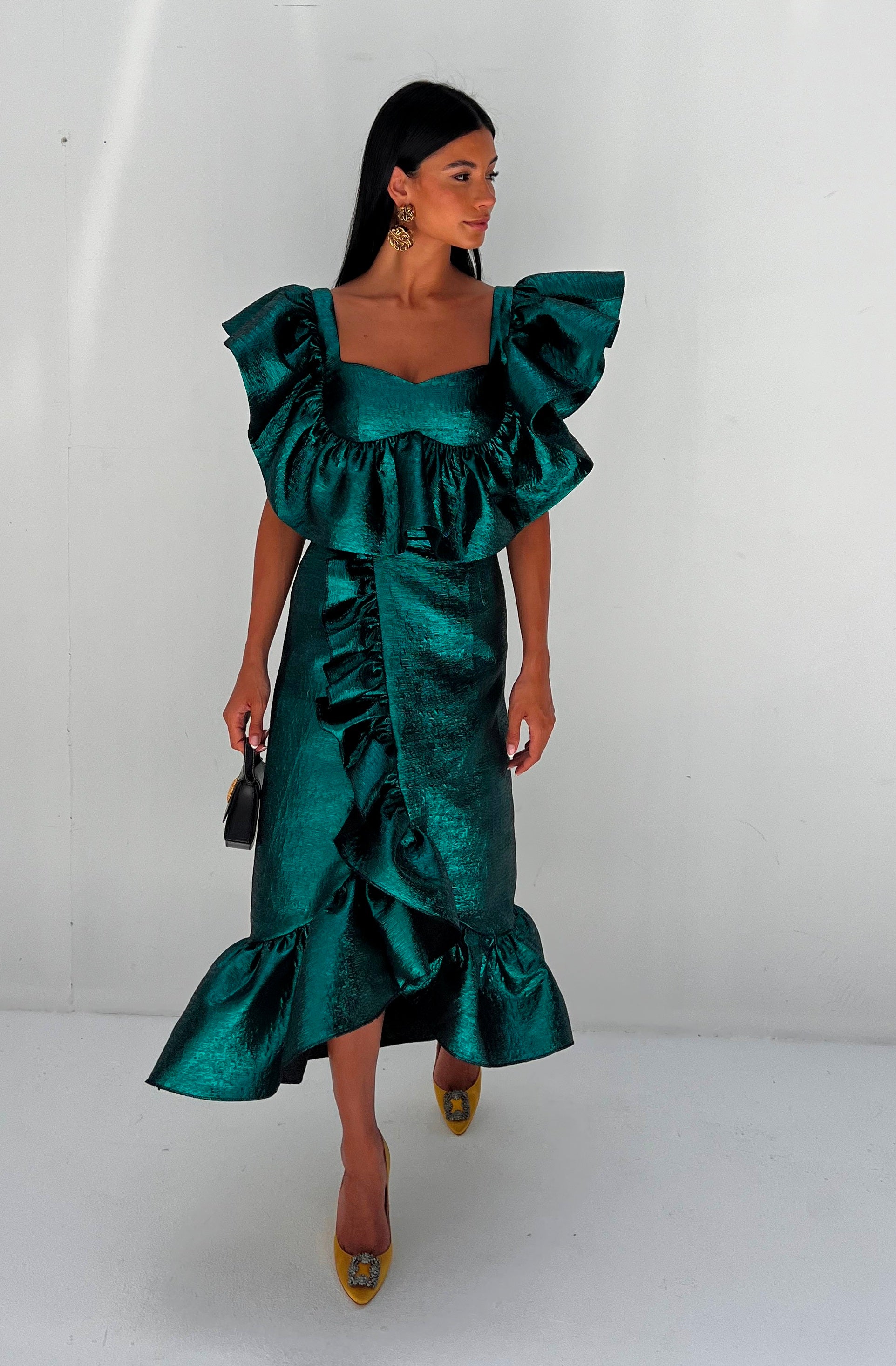 Green Brocade Set - EDS033