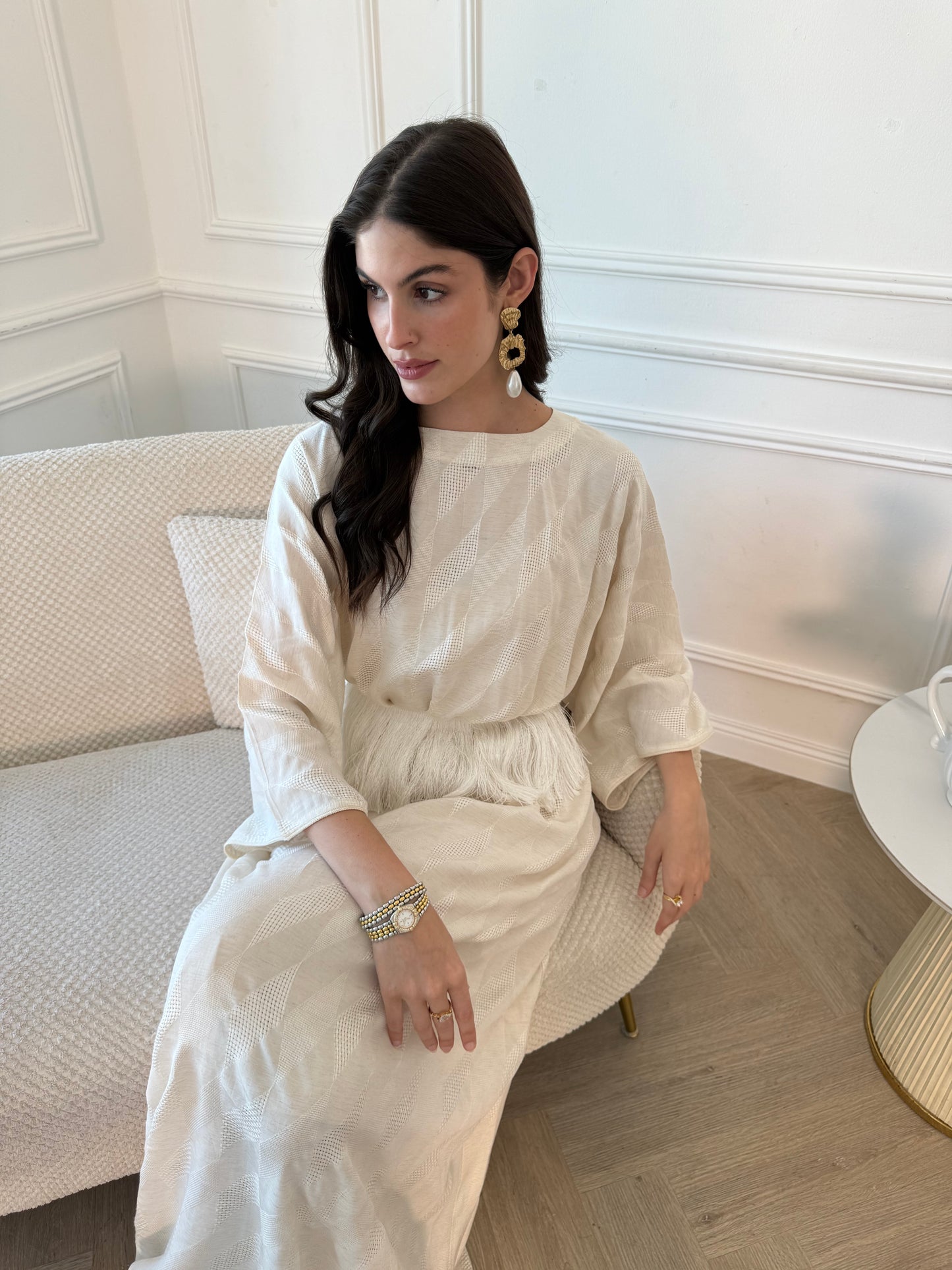 Opaline Kaftan - White