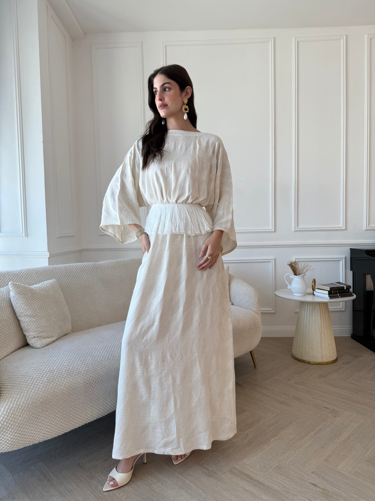 Opaline Kaftan - White