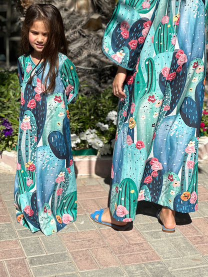 Green Kaftan Catcus - Kids